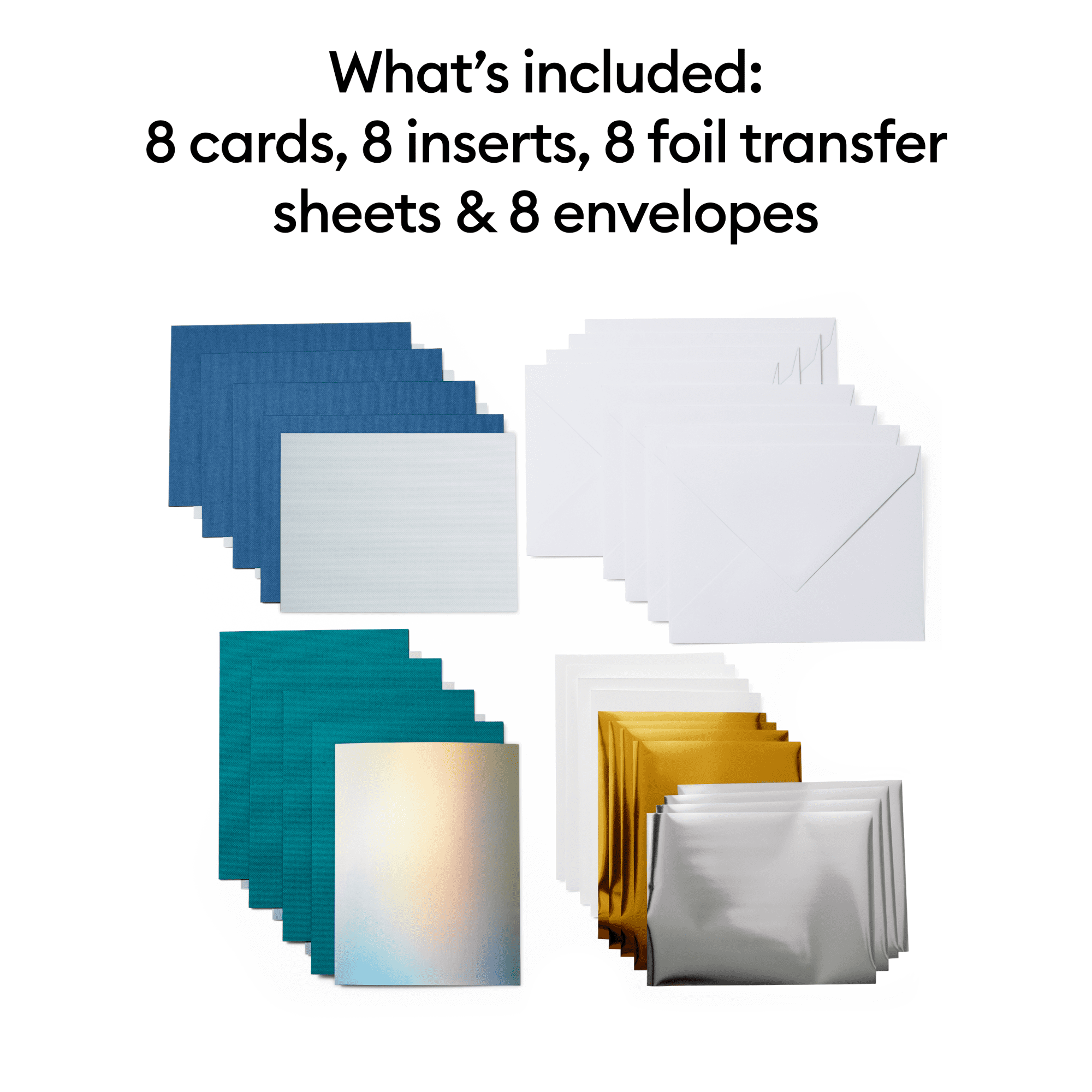 Cricut Joy Foil Transfer Insert Cards, Blue Lagoon Sampler - A6, 4.25" x 6.25"