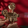 thumbnail image 5 of Rompecabezas 3D para adultos, kit de modelo de madera DIY para adultos para construir, juego de construcción de engranajes mecánicos de película portátil, proyector de cumpleaños, 5 of 5