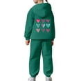 thumbnail image 5 of WMQPNNS Girls Boys 2 Piece Outfits Sweatsuit Pullover Hoodie and Sweatpants Casual Pants Set Kids Tracksuit with Pockets(Size 2-3 Years, Dark Green), 5 of 7