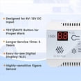 thumbnail image 3 of 3X Detector de Propano 12V LPG Sensor de Gas Natural Alarma de Fuga 85DB Sirena para Automóvil RV Hogar Medidor de Prueba de Propano Digital (), 3 of 5
