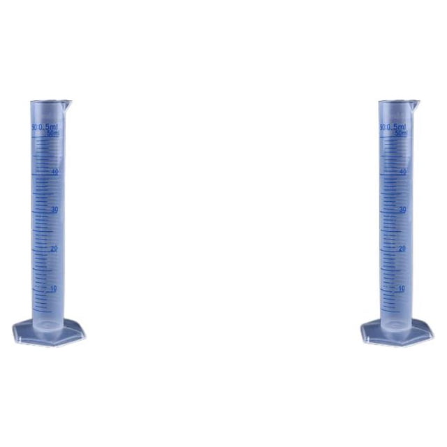 sweethay Cilindro de medición Cilindros graduados Tubo de prueba líquido Suministros de laboratorio 50ml 2Conjunto