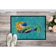thumbnail image 2 of Blonde Mermaid on Teal Door Mat, 2 of 2
