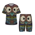 thumbnail image 1 of Fotbe Boho Owl Pijama Estampada de 2 Piezas para Niños – Ropa de Dormir de Manga Corta Cómoda para Niños y Niñas, Camiseta y Shorts de Algodón-4X-Large, 1 of 6