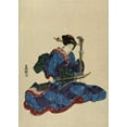 thumbnail image 2 of Toyokuni, Utagawa 18x24 Gold Ornate Wood Framed with Double Matting Museum Art Print Titled - Shamisen I, 2 of 4