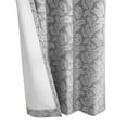 thumbnail image 4 of Parrie Jacquard Leaf Total Blackout Grommet Curtain Panel Blackout 52" x 84" in Silver, 4 of 5