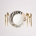 thumbnail image 2 of Ozarke Alpha Golden Black Plates Set, Fine Bone China (Set of 12), 2 of 7