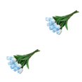 thumbnail image 3 of Advancent 10 hermosas flores de PU para decoración de fiestas, hechas de PU que no se marchitan, sin riego, apariencia realista, azul claro Azul claro 2Conjunto, 3 of 6