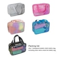 thumbnail image 2 of Bearachild Bolsa de maquillaje, bolsa de cosméticos de baño Visible portátil de viaje, organización de drenaje, organizador de almacenamiento Almacenamiento y organización del hogar, 2 of 6