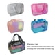 thumbnail image 3 of Wosthever Bolsa de maquillaje de viaje, bolsa de cosméticos de baño visible portátil, drenaje de artículos diversos para el hogar, estuche de Almacenamiento y organización del hogar Gris, 3 of 6