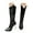 Black, variant on UngA Mid Calf Boots Knee High Boots for Women, Sexy Pointed Toe Stiletto High Heel Boots, Fashion & Classic Dress Shoes Silver,6.5