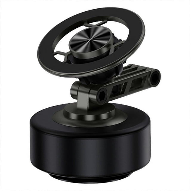 Magnetic Car Mount Phone Holder, Vacuum Suction, Black