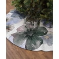 thumbnail image 2 of Purple Black Spring Floral Christmas Tree Skirt 48 Inches Large Christmas Skirt Tree, Watercolor Summer Botanical Tree Skirt Christmas Decorations for Fireplace Party Holidays Indoor Outdoor, 2 of 7