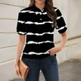thumbnail image 2 of Outfmvch Golf Shirts for Woman Blouses for Women Business Casual Tops for Women Women Shirt Polo Shirt Tunic T Shirts Womens Summer Tops Black 2XL, 2 of 7