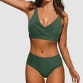 thumbnail image 2 of Pimfylm Womens High Waisted Bikini Set Two Piece Bathing Suit for Women Tummy Control Swimsuits(Green,XL), 2 of 9