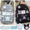 thumbnail image 2 of Mochila escolar Hello Kitty Kawaii Sanrios Cinnamoroll Kuromi Mymelody, bolsa Jk bonita, mochila de viaje de ocio de gran capacidad Fivean unisex, 2 of 2