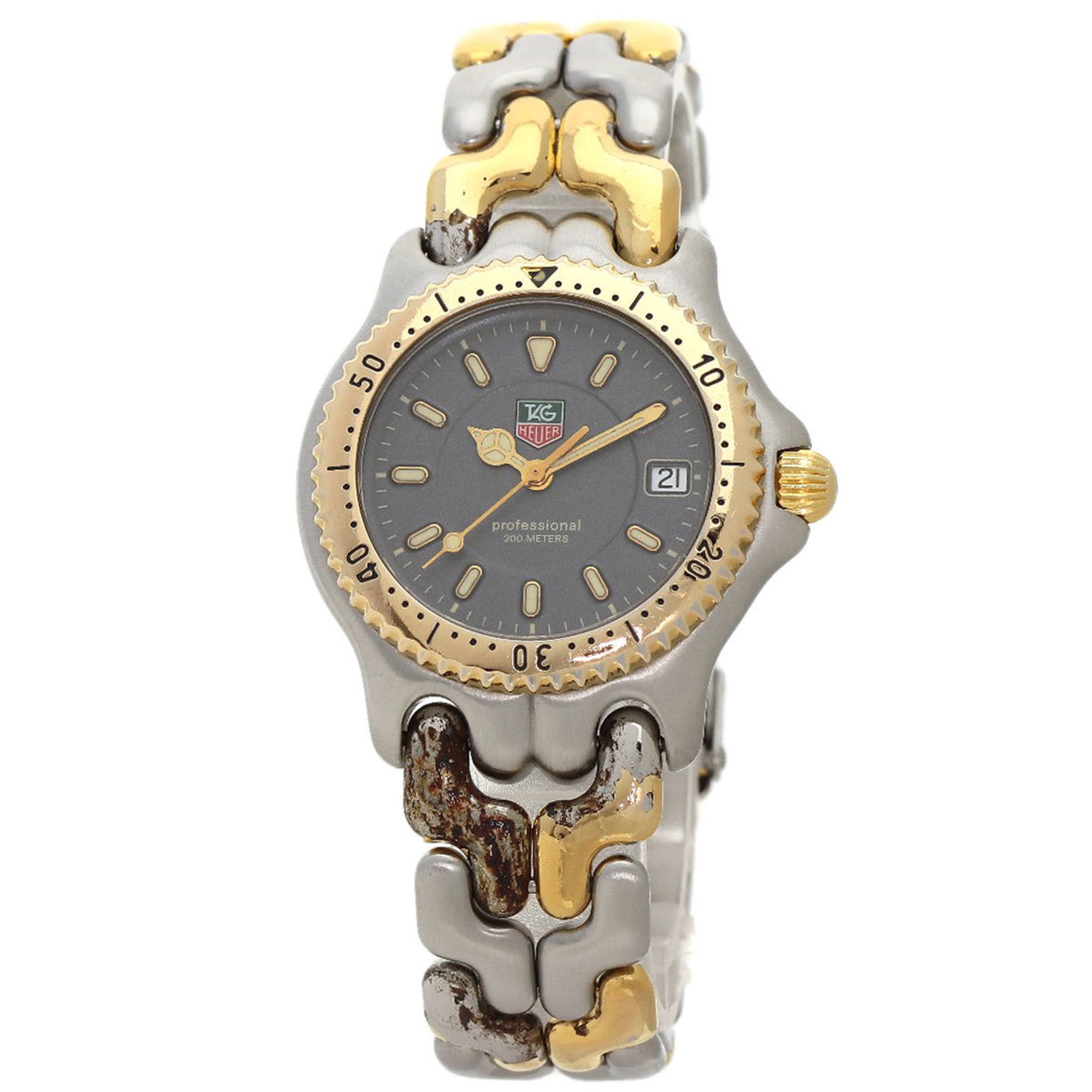 Pre-Owned TAG HEUER WG1220 Professional Watch Stainless Steel SSxGP Men's (Fair)