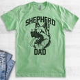 thumbnail image 2 of Shepherd Dad T-shirt, Unisex Men's Shirt, German Shepherd Owner, Best Dog Dad Gift, Heather Apple Green, 3X-Large, 2 of 6