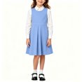 thumbnail image 3 of OGLCCG School Uniform Jumper Dress for Girls Kids Sleeveless A-Line Pleated Mini Dress Back to School Clothes Size 5-14(Blue,13-14 Years), 3 of 7