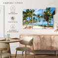 thumbnail image 5 of Elephant Stock Coconut Palm Beach Wall Art - Horizontal Multi Panel Canvas - Living Room Wall Decor - Beach Multi Panel - Blue And Green Decor - 50" x 32", 5 of 8