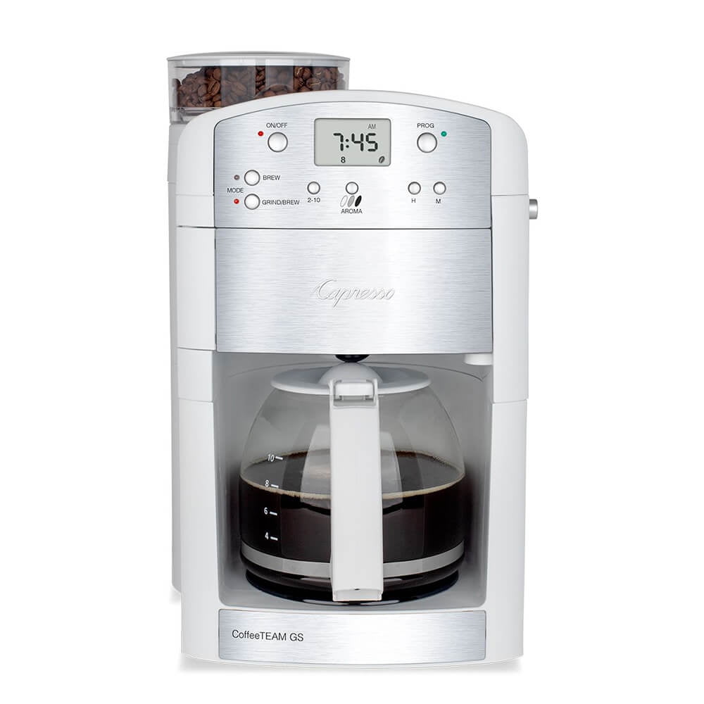 Capresso CoffeeTEAM GS 10-Cups Automatic Drip Coffee Maker, White (464.02) | Quill