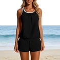 thumbnail image 4 of Women's Bathing Suit, Tankini Swimsuits for Women, Bathing Suits for Women Over 60, Blouson Women's Tankini Swimsuits Tummy Control Modest 2026 Two Piece With Sporty Pockets Bathing Suits, Black M, 4 of 8