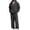 Black, variant on Mens Plus Size Waffle Sweatsuits Set Fashion Streetwear Quarter Zip Drawstring Hoodies and Wide Leg Pants Matching Sets Breathable Soft Tracksuit Sets