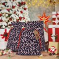 thumbnail image 6 of Naloa Flower Drawstring Christmas Bags, 3D Xmas Gift Bags, Christmas Wrapping Bags, Xmas Goodie Bags, Treat Pouch Bags, Party Favor Bags-, 6 of 9