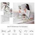 thumbnail image 4 of Winter Christmas Throw Flannel Blanket 50x60In Pine Leaves Berries Hazelnuts Cotton Gray Super Soft Cozy Bed Blanket, Lightweight Plush Fuzzy Bed Throw for Bedroom Sofa Couch Living Room, 4 of 4