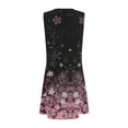 thumbnail image 5 of Mlqidk Summer Dresses for Women Flowy Floral Scroop Neck Mini Dresses Eyelet Casual Loose Sleeveless Sundress Swimsuit Beach Swimsuit Outfits with Pockets Pink L, 5 of 7