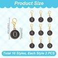 thumbnail image 4 of Stitch Markers Crochet Enamel Counting Charm Row Progress Keeper for Crocheting Knitting Tool 0-9 Number Charms 1set, 4 of 9