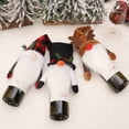 thumbnail image 4 of Cubierta de botella de vino, muñeco sin rostro de felpa de Navidad, ropa a prueba de polvo, sombrero de cerveza de champán Universal, de Kits de decoración para fiestas Rejilla negra roja Bearachild HA068242-01, 4 of 6