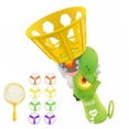 thumbnail image 1 of Interactive Flying Disc Launcher Toy Set, Manual Capture Catching Outdoor Game for Kids Adults, Automatic Flying Saucer Thrower with Net, Perfect Yard Beach Family Fun Activity, Dinosaur Theme, 1 of 8