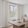 thumbnail image 4 of Jainmy Linen-Look Semi-Sheer Curtains, Back Tab Drapes with Hooks Living Room Bedroom ,Set of 2 Panels,52x108 inch, Ivory Beige, 4 of 10