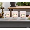 thumbnail image 2 of Hosley Set of 4, 4 inch High, Clear Glass Inspirational Tea Light Holders, 2 of 5