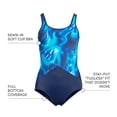 thumbnail image 4 of Lands' End Women's Chlorine Resistant Soft Cup Tugless Sporty One Piece Swimsuit, 4 of 5