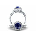 thumbnail image 2 of HeartsAndYou 1.5ct Natural Blue Sapphire & Diamond Ring Halo 100% REAL 14k SOLID White Gold, 2 of 9