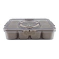 thumbnail image 5 of Cook With Color 8-Compartment Snackle Box, Charcuterie and Snack Container, Divided Serving Tray with Lids and Handle, Dishwasher Safe, Sand, 5 of 5