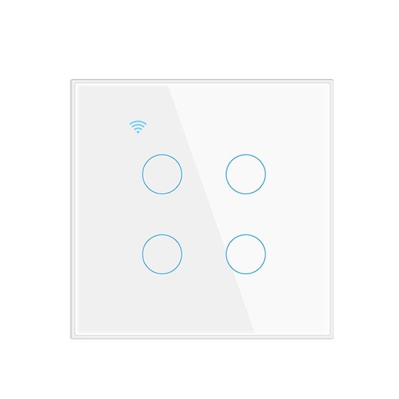1/2/3/4gang Tuya Wifi Touch Eu Switch Diy Smart Home Light Wall Button Wireless Remote Wall Panel Supports Alexa Google Home