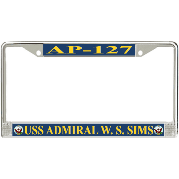 USS Admiral W. S. Sims AP-127 License Plate Frame