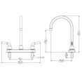 thumbnail image 6 of Pacific Bay Lynden Kitchen Faucet Modern High Arc Sink Faucet, Brushed Satin Nickel, 6 of 7