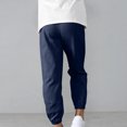 thumbnail image 7 of Wlynlyn Kids Jogger Pants Elastic Waist Cuffed Ankle Casual Soft Lightweight Trousers Multi Colors(10-11 Years,Navy), 7 of 7