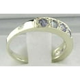 thumbnail image 3 of LBG 14k White Gold Natural Tanzanite Womens Band Ring - Sizes 4 to 12 Available, 3 of 4