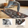 thumbnail image 4 of Colorful Skull Flower Pattern Hot Yoga Mat Towel Non Slip for Hot Yoga - Quick-Drying Yoga Mat Cover with 4 Corner Pockets with Travel Bag - Hot Yoga Towel Non Slip 70"x26", 4 of 6