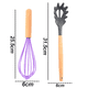 thumbnail image 2 of Juego de utensilios de cocina de 2 piezas, utensilios de cocina de silicona para utensilios de cocina antiadherentes con mango de madera, 2 of 5