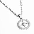 thumbnail image 1 of Collar Estrella CRUZE Plata Hipoalergénico Resistente Al Agua Estrella Brújula Plata, 1 of 6