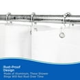 thumbnail image 4 of Kenney Rust-Proof Aluminum Beaded Roller Ball Shower Curtain Double Hooks, Set of 12, Matte Grey, 4 of 6