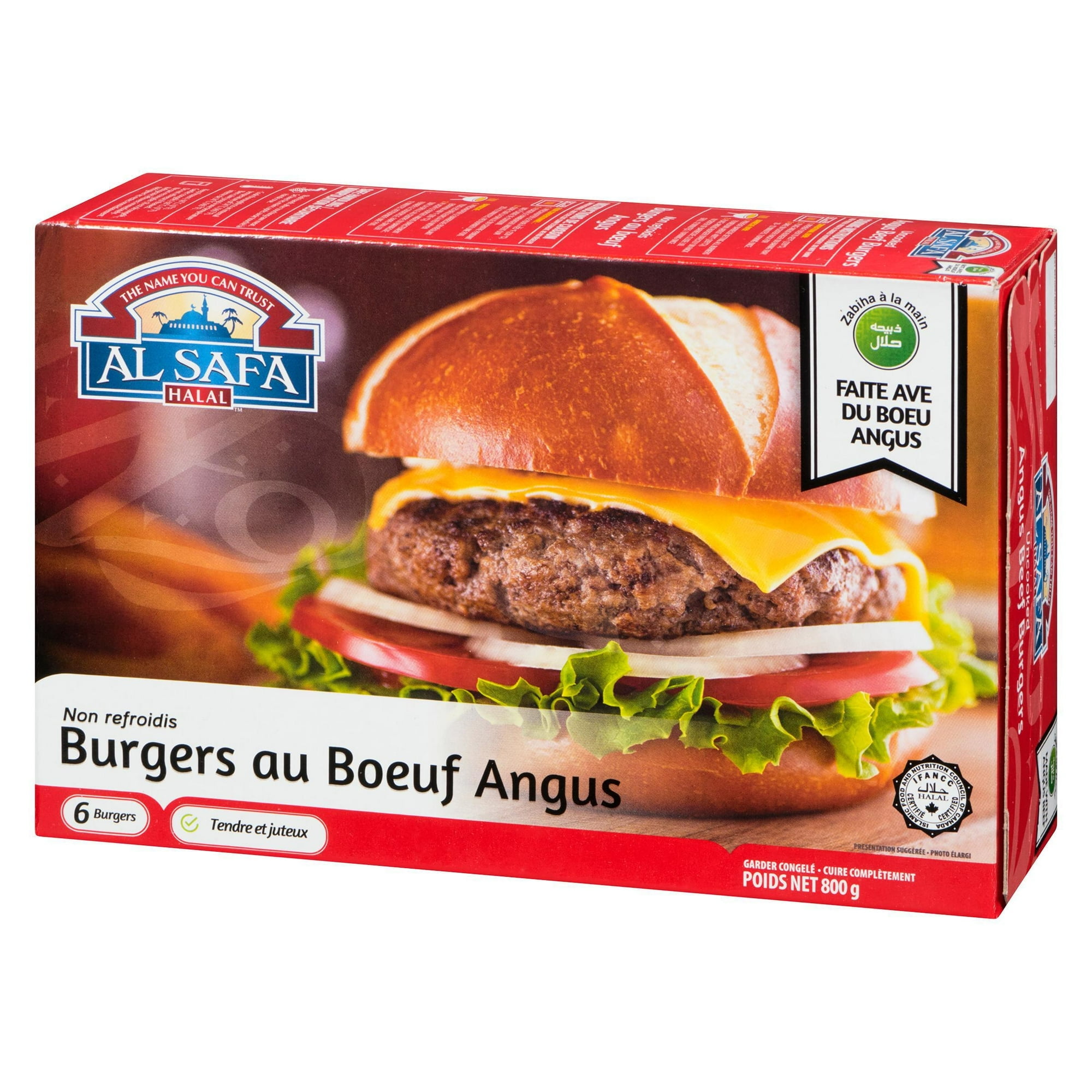 Burger au boeuf cru Angus d'Al Safa Halal 800g