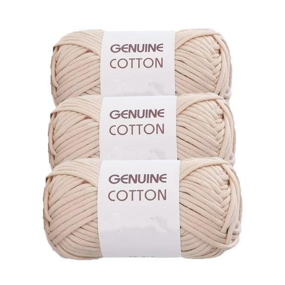 YYhl Hand Woven Hollow Cotton Yarn 3 Pack of Yarn 50g/ball (80m) for 4.5mm Rod Needle, 4-4.5mm Crochet Hook