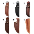 thumbnail image 3 of Brown Knife Sheath Holster Leather Sheath Holder Camp Outdoor Carry Flashlight Case Belt Loop Case Fold Knife Tool 5, 3 of 8