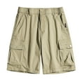thumbnail image 1 of pstuiky Abreviatura para hombres, Pantalones cortos cargo para hombre, para correr, con múltiples bolsillos, cintura elástica, de algodón, para senderismo. Pantalones cortos de golf, 1 of 2